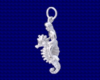 Sterling Silver Mermaid & Seahorse charm